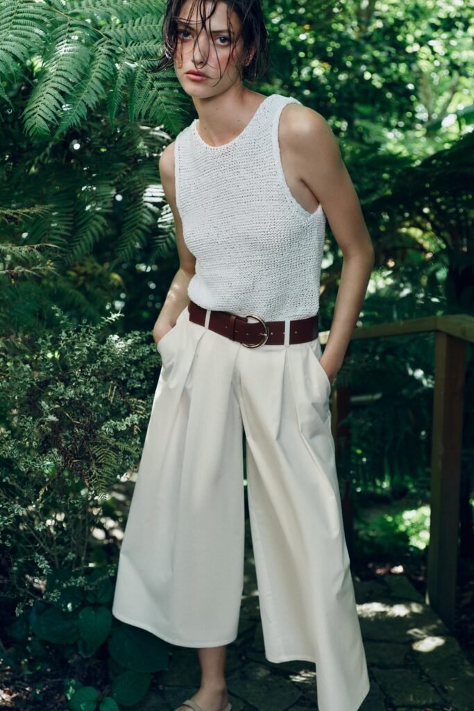 CALÇAS CULOTTE COM CINTO