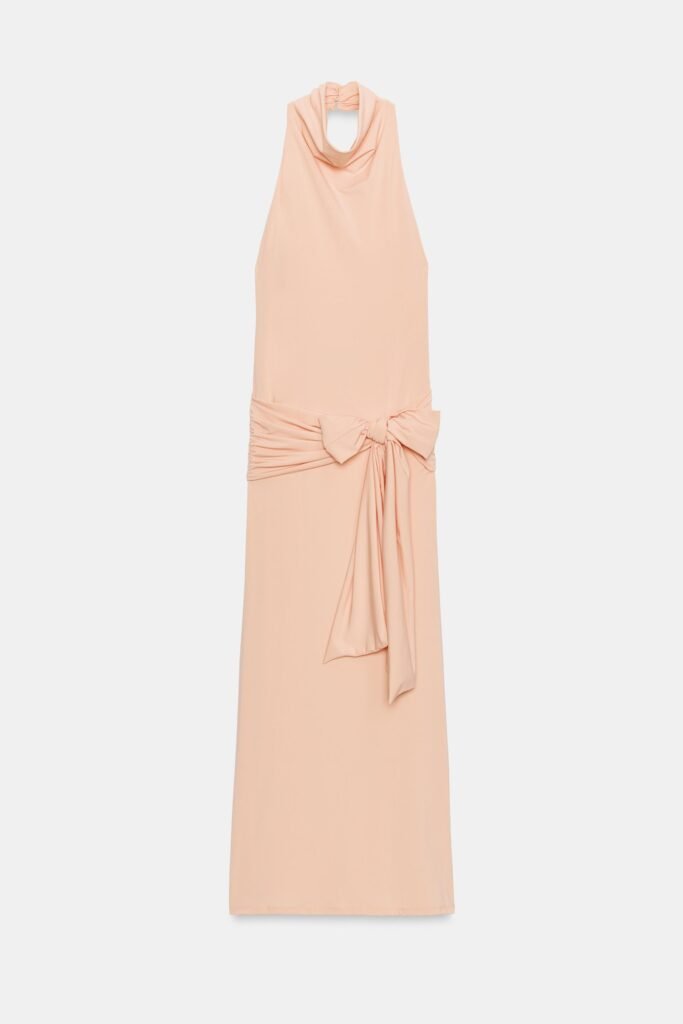 VESTIDO MIDI HALTER COM CINTO