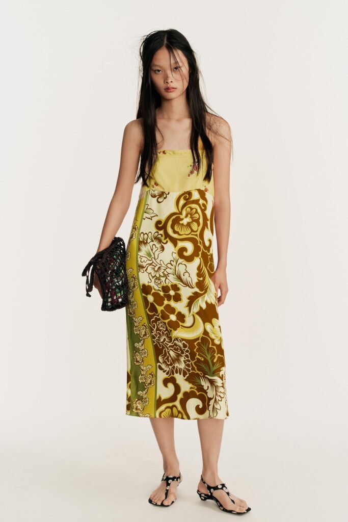 VESTIDO MIDI COMBINADO ESTAMPADO LIMITED EDITION