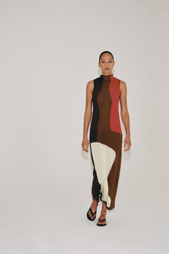VESTIDO DE MALHA COLOR BLOCK
