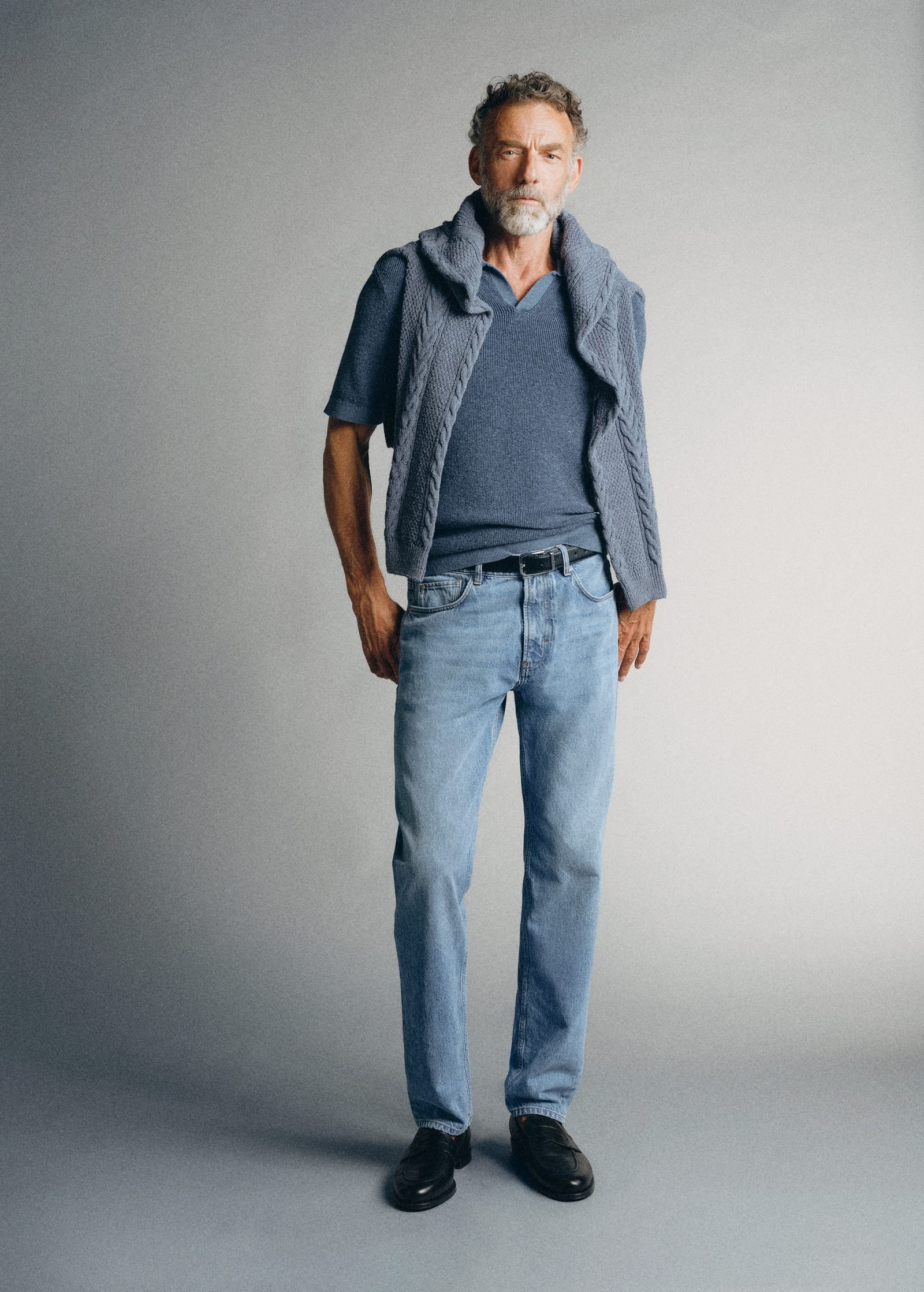 Jeans feitos em Itália, corte regular, tecido Candiani - Image 2