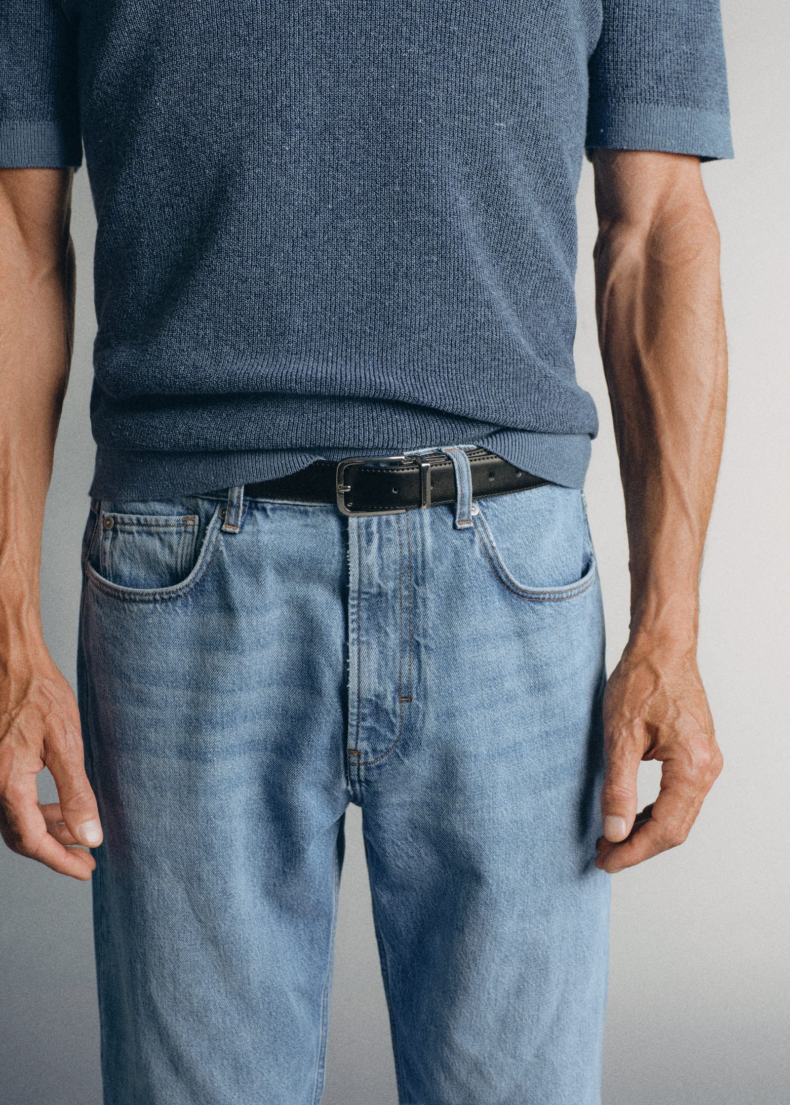 Jeans feitos em Itália, corte regular, tecido Candiani - Image 4