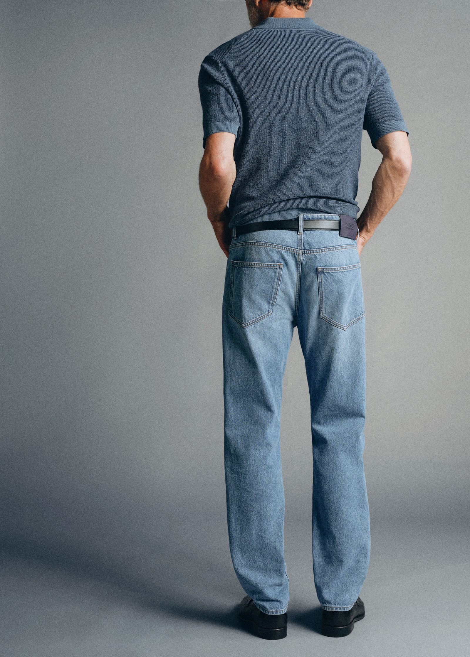 Jeans feitos em Itália, corte regular, tecido Candiani - Image 3