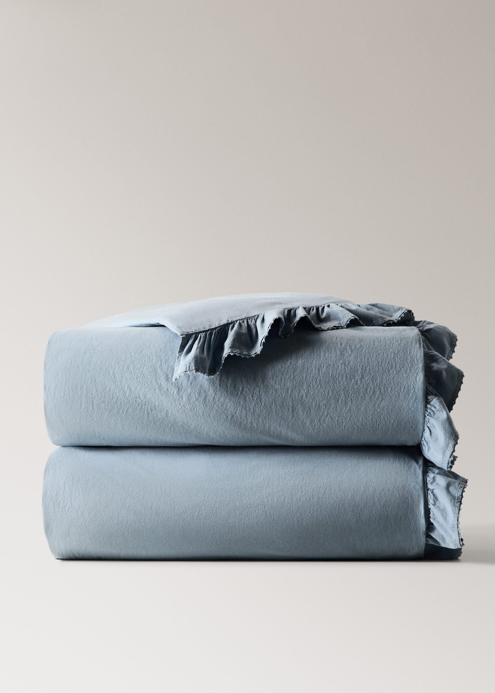 Capa de edredão de algodão lavado com acabamento de voile Cama 150/160 cm - Image 7