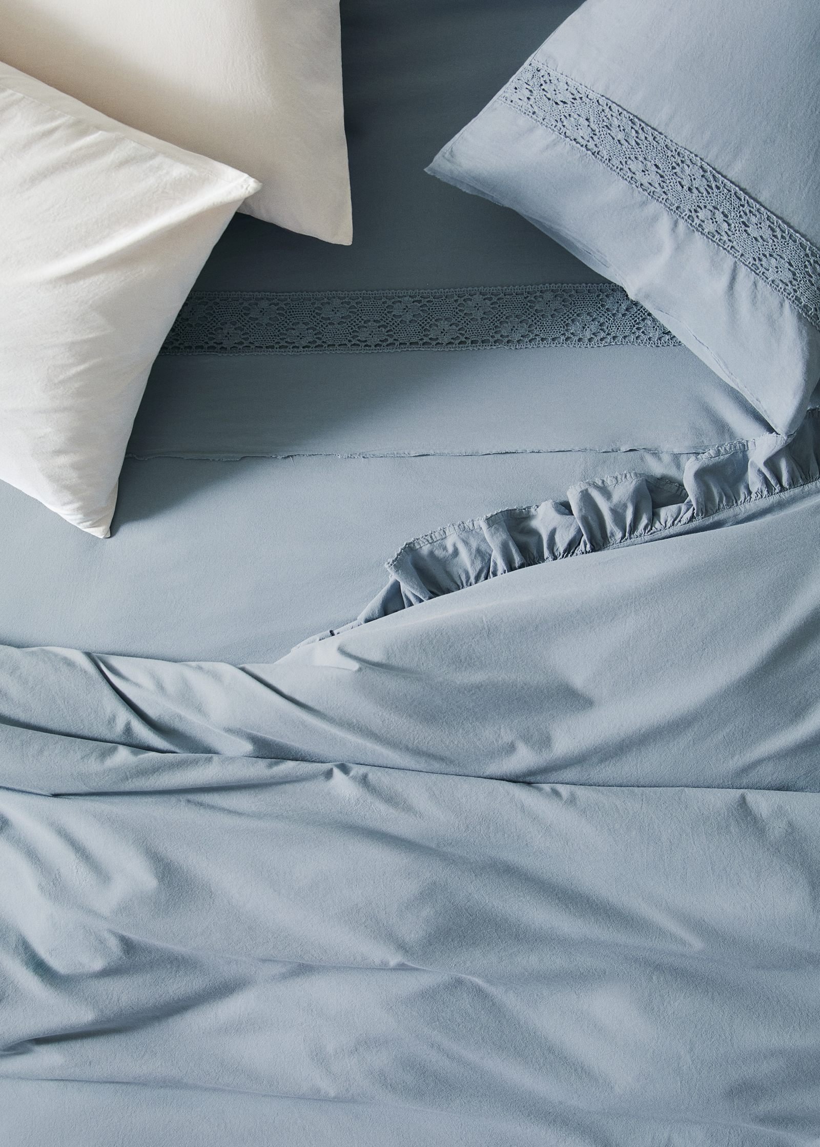 Capa de edredão de algodão lavado com acabamento de voile Cama 150/160 cm - Image 4